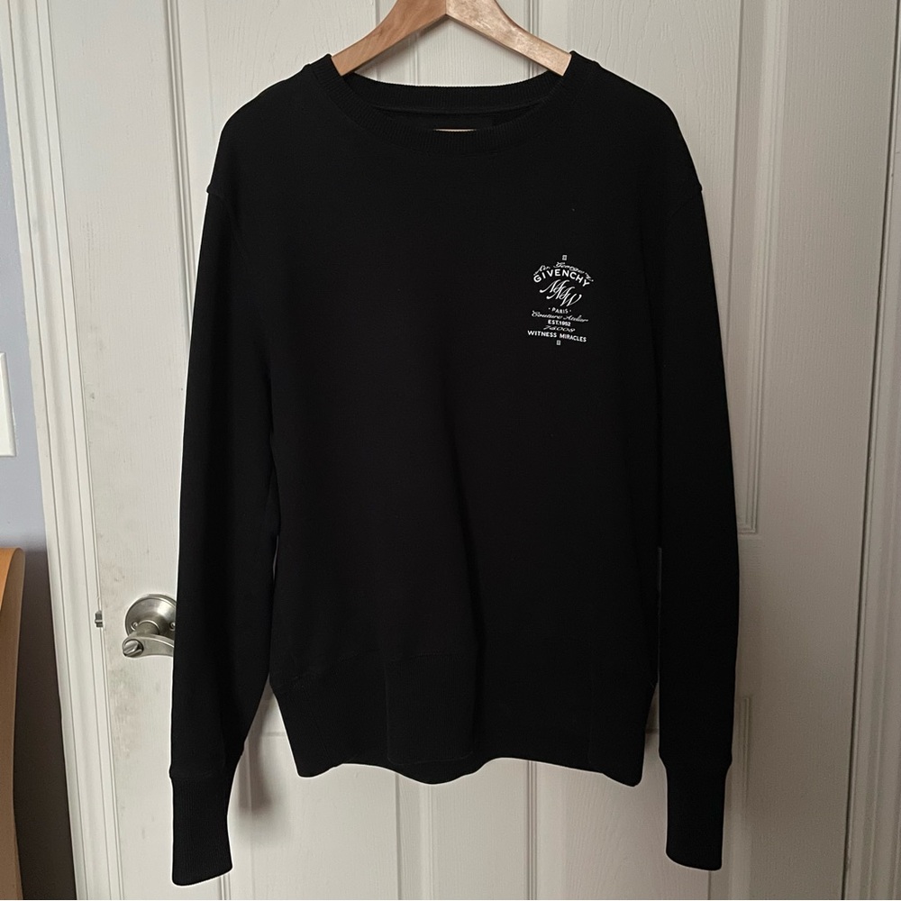 GIVENCHY MMW LOGO SWEATSHIRT M BLACK MENS